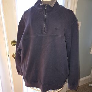 IZOD Men's Navy Cotton Quarter Zip Pullover Size XL